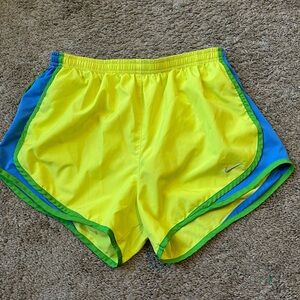 Nike Tempo Women’s Running Shorts Neon Yellow, Green and Blue